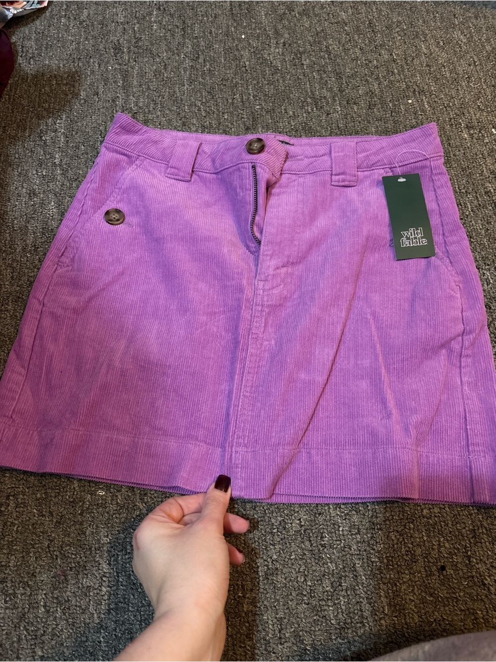 wild fable lilac corduroy mini skirt